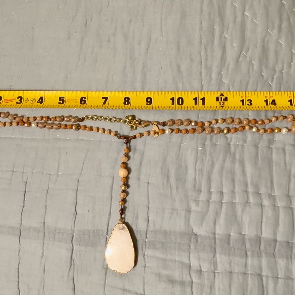 Chico’s beaded stone necklace.  NWOT. - Picture 8 of 9
